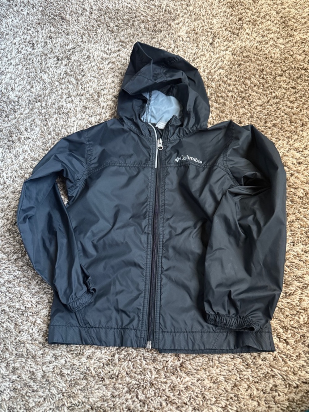 Columbia Black Hooded Shell Jacket